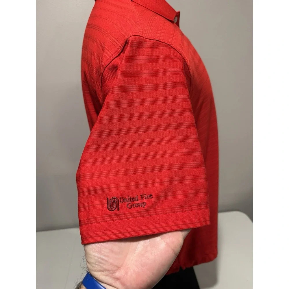 Nike Dri Fit Polo Red Size Large United Fire Group